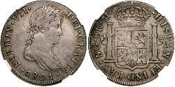 8 Real Guatemala / Spanish Colonies Silver Ferdinand VII of Spain (1784-1833)