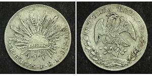 8 Real Second Federal Republic of Mexico (1846 - 1863) Silver 