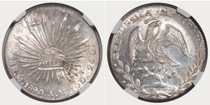8 Real Second Federal Republic of Mexico (1846 - 1863) Silver 