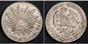 8 Real Second Federal Republic of Mexico (1846 - 1863) Silver 