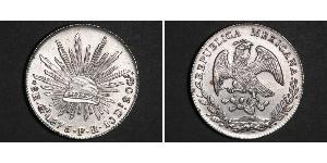 8 Real Second Federal Republic of Mexico (1846 - 1863) Silver 