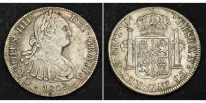 8 Real Spanish Mexico  / Kingdom of New Spain (1519 - 1821) Silver Charles IV of Spain (1748-1819)