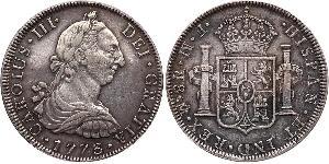 8 Real Spanish Mexico  / Kingdom of New Spain (1519 - 1821) Silver Charles III of Spain (1716 -1788)