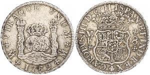 8 Real Spanish Mexico  / Kingdom of New Spain (1519 - 1821) Silver Charles III of Spain (1716 -1788)