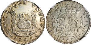 8 Real Spanish Mexico  / Kingdom of New Spain (1519 - 1821) Silver Philip V of Spain(1683-1746)
