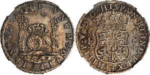8 Real Spanish Mexico  / Kingdom of New Spain (1519 - 1821) Silver Philip V of Spain(1683-1746)