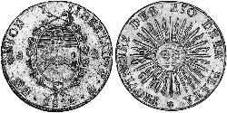 8 Real United Provinces of the Río de la Plata (1810 -1831) Silver 
