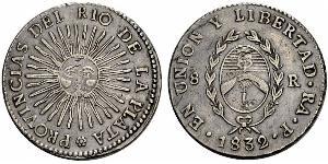 8 Real United Provinces of the Río de la Plata (1810 -1831) Silver 
