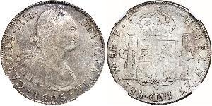 8 Real Viceroyalty of the Río de la Plata (1776 - 1814) / Bolivia Silver Charles IV of Spain (1748-1819)