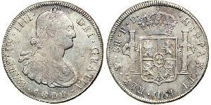 8 Real Viceroyalty of the Río de la Plata (1776 - 1814) / Bolivia Silver Charles IV of Spain (1748-1819)