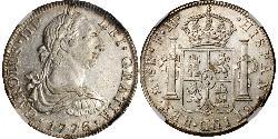 8 Real Spanish Mexico  / Kingdom of New Spain (1519 - 1821) Silver Charles III of Spain (1716 -1788)