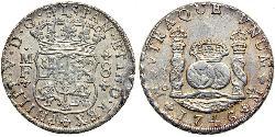 8 Real Spanish Mexico  / Kingdom of New Spain (1519 - 1821) Silver Philip V of Spain(1683-1746)