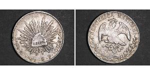 8 Real Second Federal Republic of Mexico (1846 - 1863) 銀 