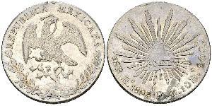 8 Real Second Federal Republic of Mexico (1846 - 1863) 銀 