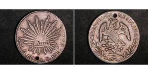8 Real Second Federal Republic of Mexico (1846 - 1863) 銀 