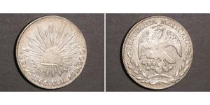 8 Real Second Federal Republic of Mexico (1846 - 1863) 銀 