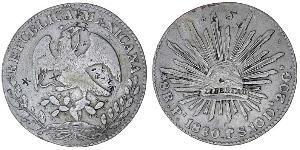 8 Real Second Federal Republic of Mexico (1846 - 1863) 銀 