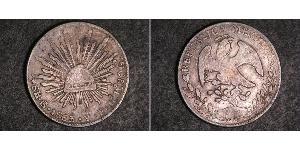 8 Real Second Federal Republic of Mexico (1846 - 1863) 銀 
