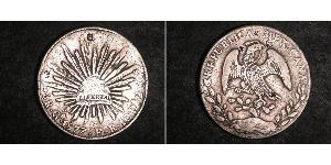 8 Real Second Federal Republic of Mexico (1846 - 1863) 銀 