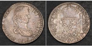 8 Real 墨西哥第一帝國 (1821 - 1823) 銀 费尔南多七世 (1784 - 1833)