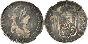 8 Real 墨西哥第一帝國 (1821 - 1823) 銀 费尔南多七世 (1784 - 1833)