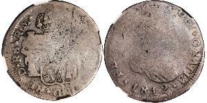 8 Real 墨西哥第一帝國 (1821 - 1823) 銀 费尔南多七世 (1784 - 1833)