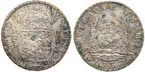 8 Real 新西班牙總督轄區 (1535 - 1821) 銀 Philip V of Spain(1683-1746)