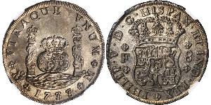 8 Real 新西班牙總督轄區 (1535 - 1821) 銀 Philip V of Spain(1683-1746)