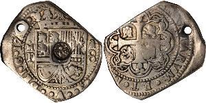 8 Real 新西班牙總督轄區 (1535 - 1821) 銀 Philip V of Spain(1683-1746)