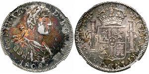 8 Real 新西班牙總督轄區 (1535 - 1821) 銀 费尔南多七世 (1784 - 1833)