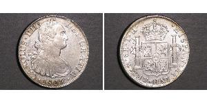 8 Real 新西班牙總督轄區 (1535 - 1821) 銀 卡洛斯四世 (1748-1819)
