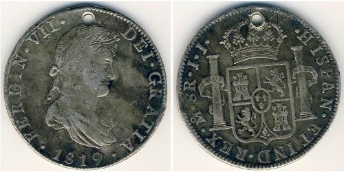 8 Rial Kingdom of Spain (1814 - 1873) Silber 