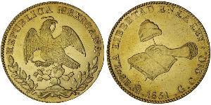 8 Ескудо Second Federal Republic of Mexico (1846 - 1863) Золото 
