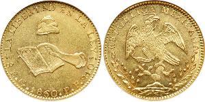 8 Ескудо Second Federal Republic of Mexico (1846 - 1863) Золото 