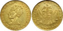 8 Ескудо Еквадор (1830 - ) Золото Simon Bolivar (1783 - 1830)