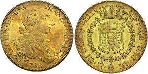 8 Ескудо Нова Іспанія (1519 - 1821) Золото Карл III король Іспанії (1716 -1788)