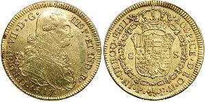 8 Ескудо Нова Ґранада (1717 - 1819) Золото Фердинанд VII король Іспанії (1784-1833)