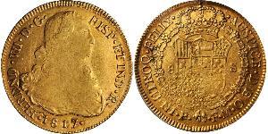 8 Ескудо Нова Ґранада (1717 - 1819) Золото Фердинанд VII король Іспанії (1784-1833)