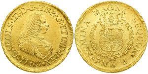 8 Ескудо Нова Ґранада (1717 - 1819) Золото Карл III король Іспанії (1716 -1788)