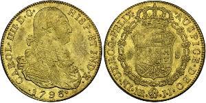 8 Ескудо Нова Ґранада (1717 - 1819) Золото Карл IV король Іспанії  (1748-1819)
