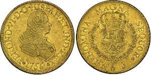 8 Ескудо Нова Ґранада (1717 - 1819) Золото Фердинанд VI  король Іспаніі (1713-1759)