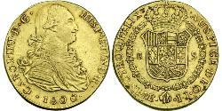 8 Ескудо Перу Золото Карл IV король Іспанії  (1748-1819)