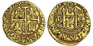 8 Ескудо Перу Золото Філіп V король Іспанії  (1683-1746)