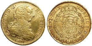 8 Ескудо Чилі Золото Карл IV король Іспанії  (1748-1819)