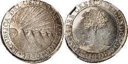 8 Real Guatemala / Federal Republic of Central America (1823 - 1838) Silver 