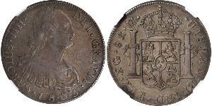8 Реал Гватемала Серебро Карл IV король Испании (1748-1819)