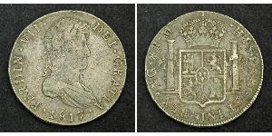 8 Реал Испанские Колонии / Гватемала Серебро Фердинанд VII король Испании (1784-1833)