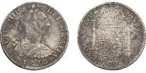 8 Реал Испанская империя (1700 - 1808) Серебро Карл III король Испании (1716 -1788)