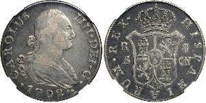 8 Реал Испанская империя (1700 - 1808) Серебро Карл IV король Испании (1748-1819)