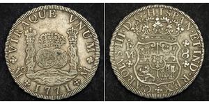 8 Реал Новая Испания (1519 - 1821) Серебро Карл III король Испании (1716 -1788)